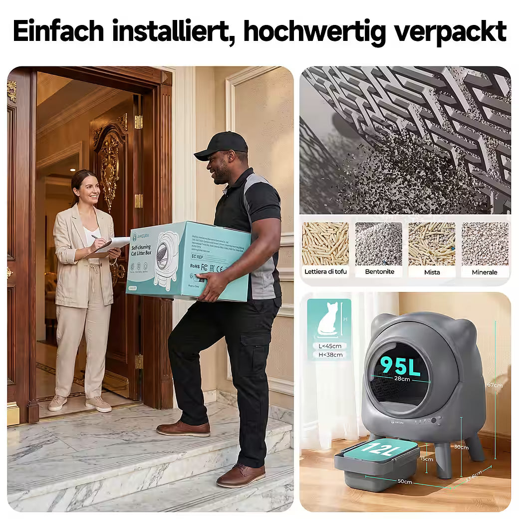 XXL Selbstreinigende Katzentoilette